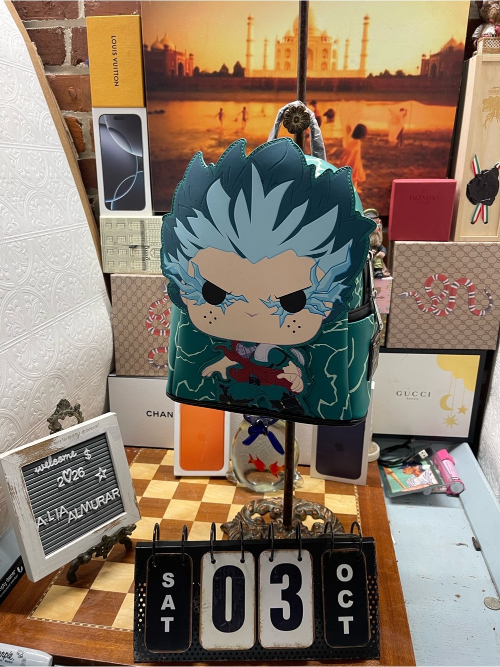 Loungefly My Hero Academia Deku Infinity Glow Funko Pop Mini Backpack